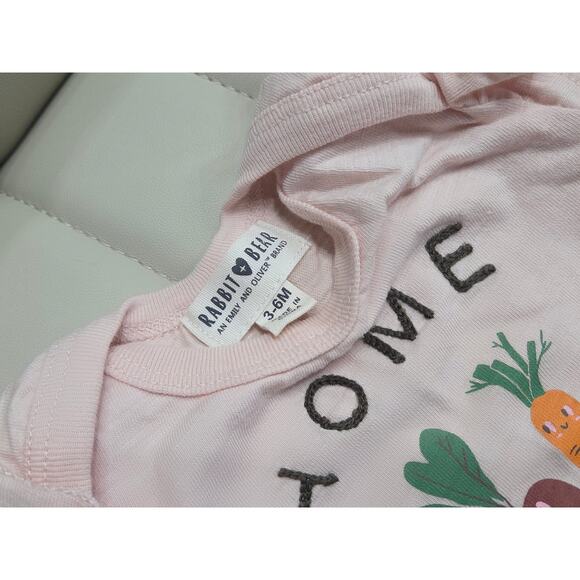 5/$20 "Home Grown" Onesie Set - Rabbit + Bear - 3-6mo - Picture 4 of 4